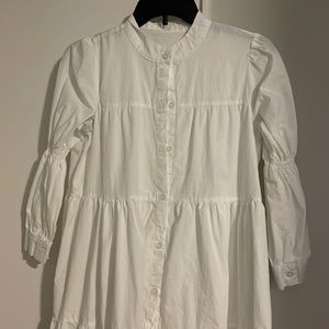 White tiered oversized dress